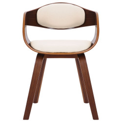 Lot de 2 chaises Kingston, simili cuir, noyer/crème