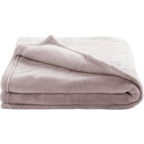 DOMIVA Couverture Microdoux - Microfibre 100% Polyester - Uni - Taupe - 100 x 150 cm