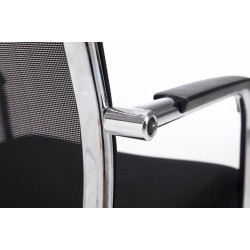 Ensemble de 2 chaises visiteurs Brenda noires