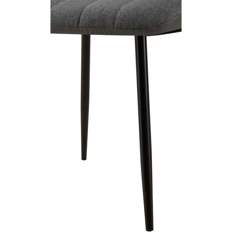 Ensemble de 4 chaises Dijon, tissu gris foncé