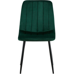Lot de 4 chaises Dijon velours vert