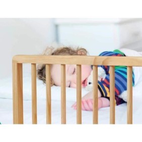 Barriere de Lit Nidalys Bois Naturel 120 CM Norme BS - Sécurité pour Bébé