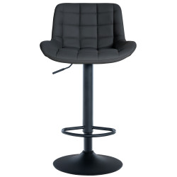 Tabouret de bar Tover en cuir artificiel noir