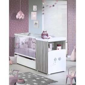 Lit combiné - 120x60cm - Evolutif en 90x190cm - Babyprice Nao - En bois