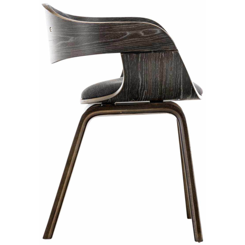 Lot de 2 chaises Kingston en tissu gris/gris foncé