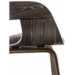 Ensemble de 2 chaises Kingston, tissu gris/gris foncé