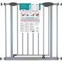 Barriere de sécurité Enfant SOFIA - 73 a 81 cm - Portillon - Gris Alu - NORDLINGER PRO