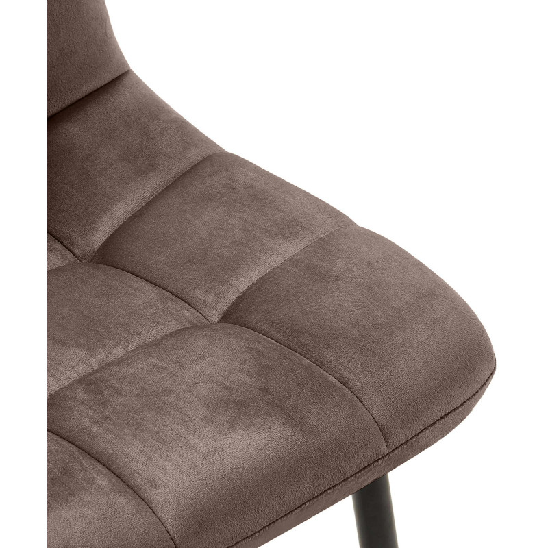 Lot de 4 chaises de salle à manger Antibes marron