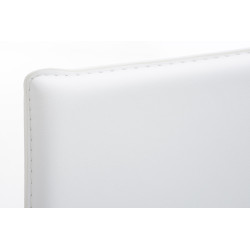 Tabouret de bar Avola cuir plat B78 blanc