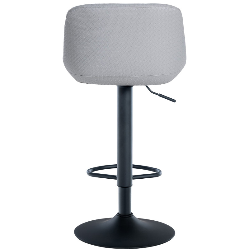Tabouret de bar Loft simili cuir gris