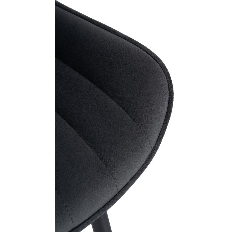 Chaise Largo en velours noir