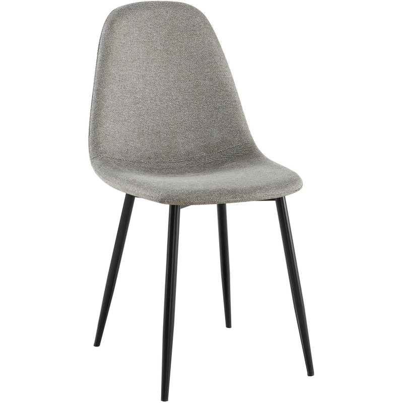 Chaise de salle à manger Napier en tissu gris clair