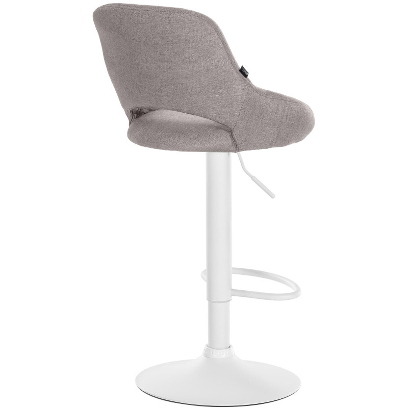 Tabouret de bar Milet en tissu gris