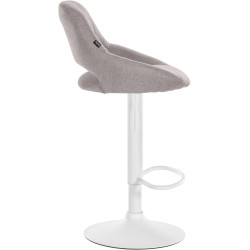 Tabouret de bar Milet en tissu gris