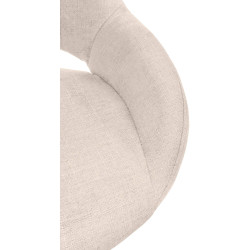 Tabouret de bar Milet tissu crème