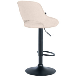 Tabouret de bar Milet tissu crème