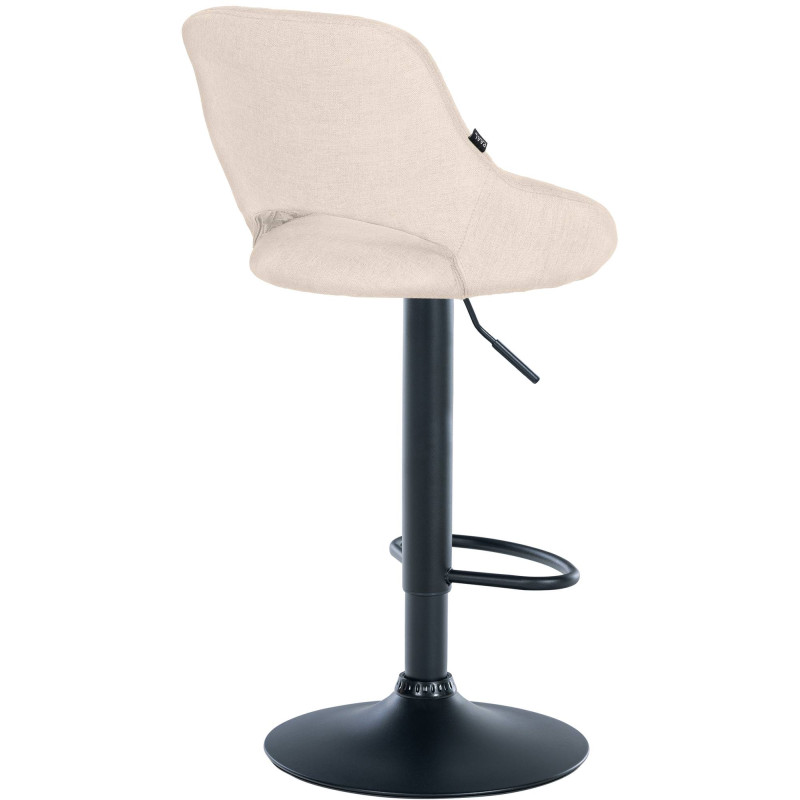 Tabouret de bar Milet tissu crème