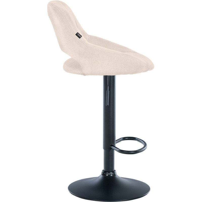 Tabouret de bar Milet tissu crème