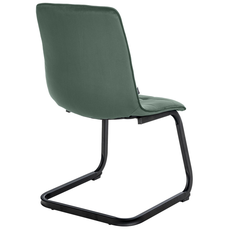 Chaise de salle à manger Vermont en velours vert foncé