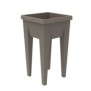 Carré potager Vegétable URBAN Taupe - L38,5 x P38,5 x H68 cm - 4 bouchons d'évacuation - EDA