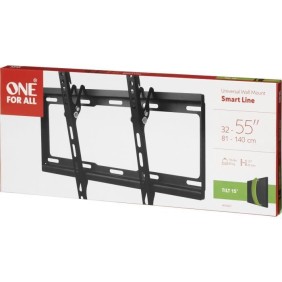 ONE FOR ALL WM2421 - Support mural avec réglage d'inclinaison de 15° pour TV de 32 a 55 (81 a 140cm) - Noir