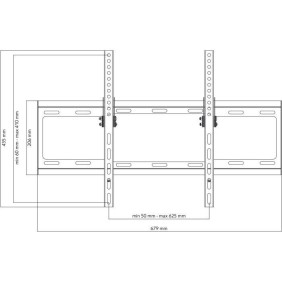 ONE FOR ALL WM2621 - Support mural avec réglage d'inclinaison de 15° pour TV de 32 a 84 (81 a 213cm) - Noir