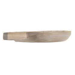 Centre de Table DKD Home Decor Marron Naturel Tropical Feuille d'une plante 29 x 23 x 4 cm