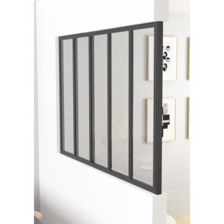 OPTIMUM Poteau de terminaison pour verriere Noir - 108 cm