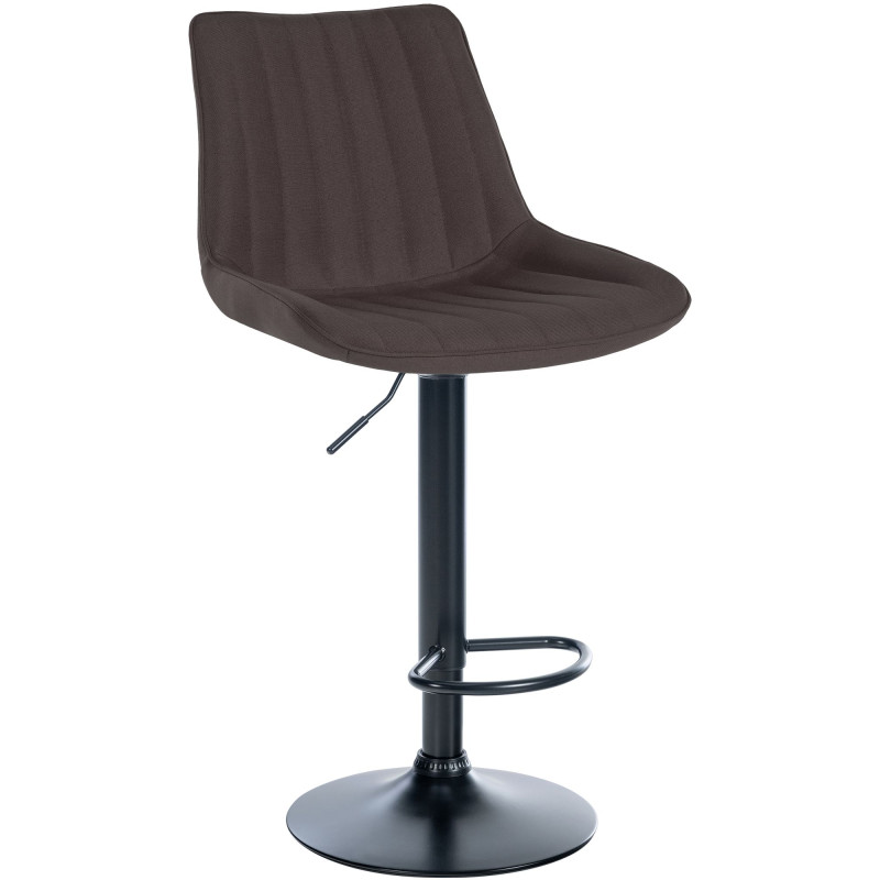 Tabouret de bar Toni en tissu taupe