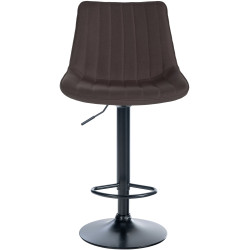 Tabouret de bar Toni en tissu taupe
