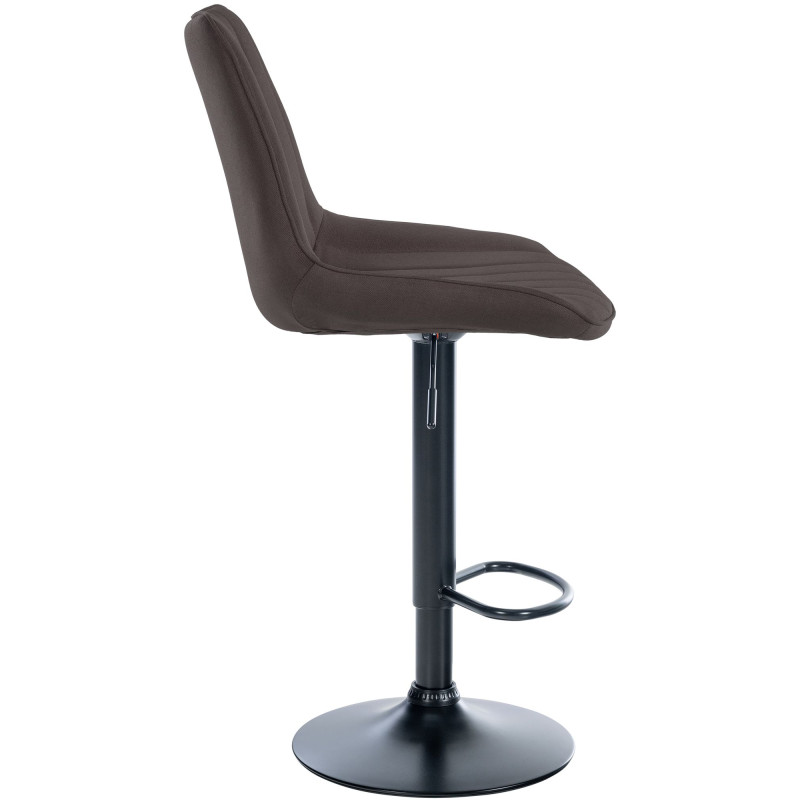 Tabouret de bar Toni en tissu taupe