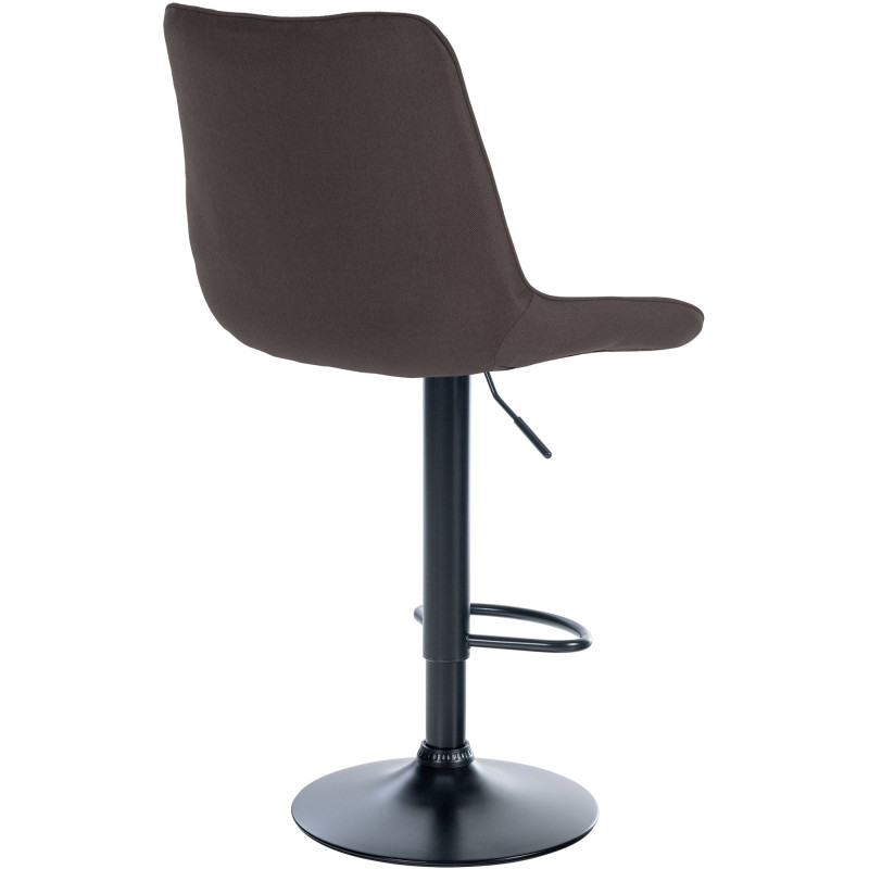 Tabouret de bar Toni en tissu taupe