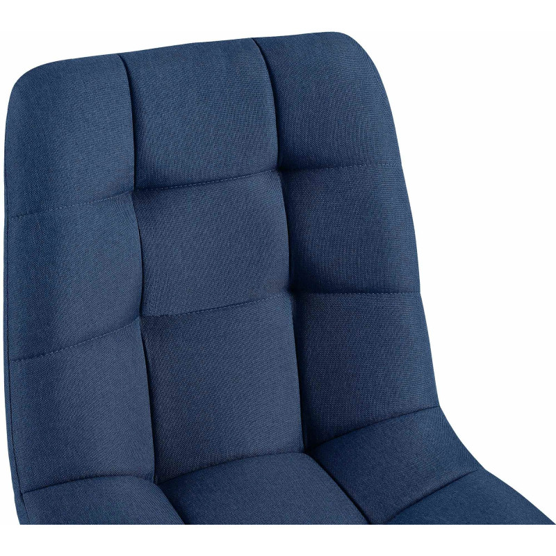 Chaise de salle à manger en tissu Antibes bleu