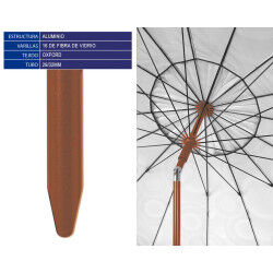 Parasol de plage Corail Ø 240 cm SPF50+
