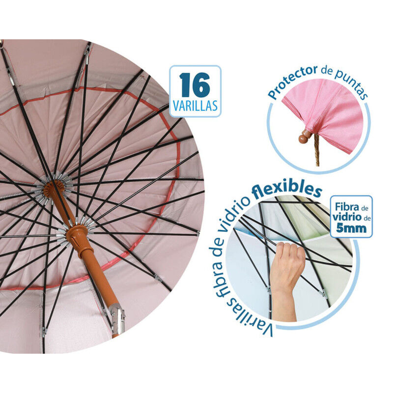 Parasol de plage Corail Ø 240 cm SPF50+