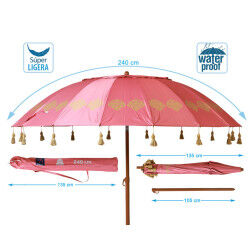 Parasol de plage Corail Ø 240 cm SPF50+