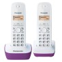 Téléphone sans fil Panasonic KX-TG1612FRF Duo - Répertoire 50 noms - Portée 300m - Blanc Pourpre