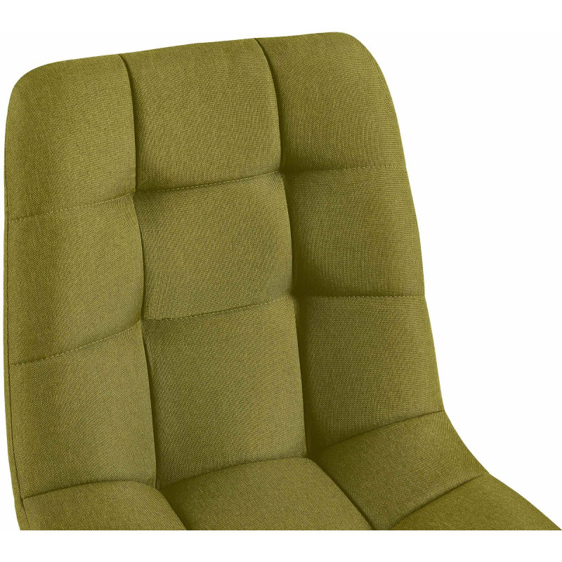 Chaise de salle à manger Antibes en tissu vert