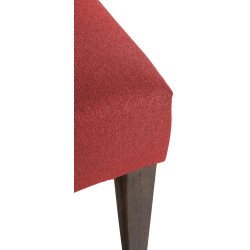 Ensemble de 2 chaises de salle à manger Lisburn, tissu rouge