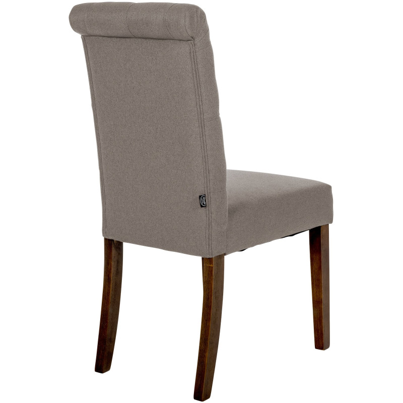 Lot de 2 chaises de salle à manger Lisburn en tissu taupe