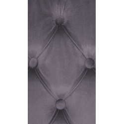 Ensemble de 2 chaises de salle à manger Lisburn en velours gris foncé