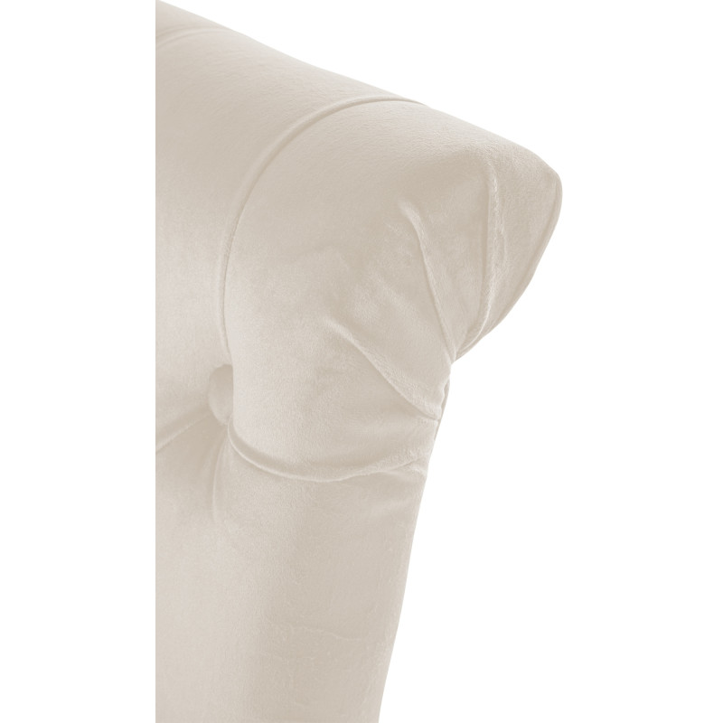 Ensemble de 2 chaises de salle à manger Lisburn en velours crème