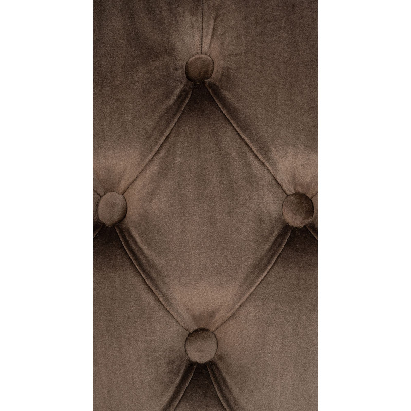 Lot de 2 chaises de salle à manger Lisburn en velours marron