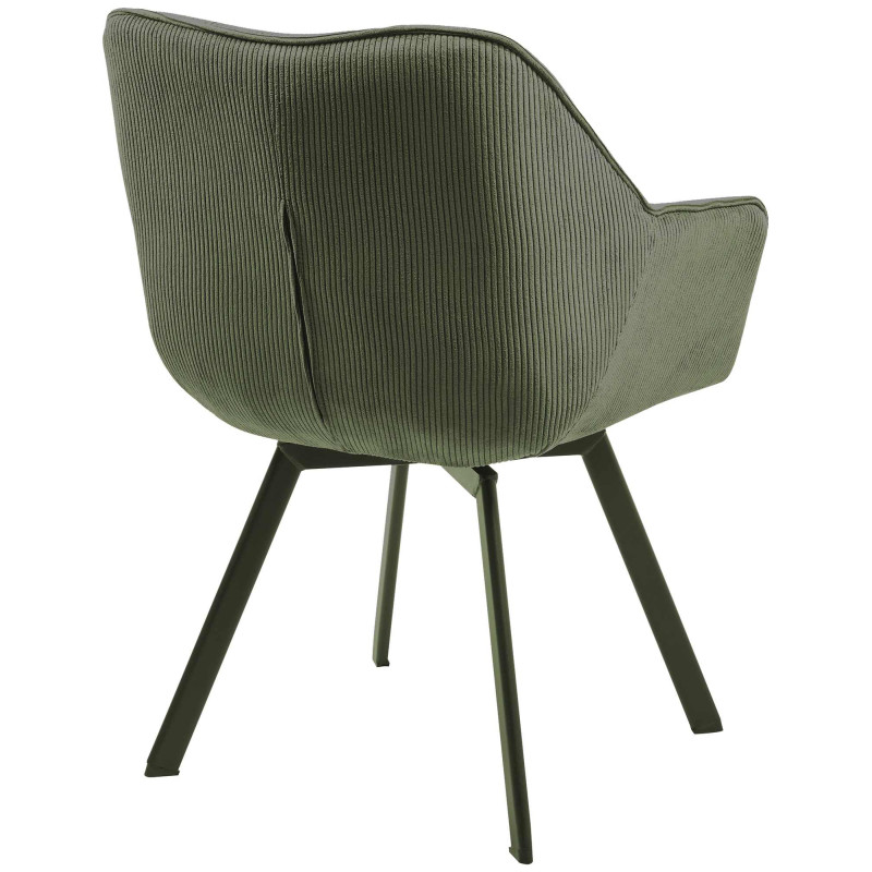 Chaise de salle à manger Jordi Cord verte