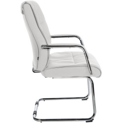 Lot de 2 chaises visiteurs Sievert blanc