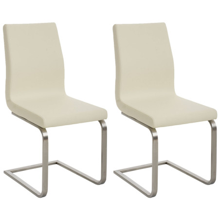 Ensemble de 2 chaises de salle à manger Belfort crème