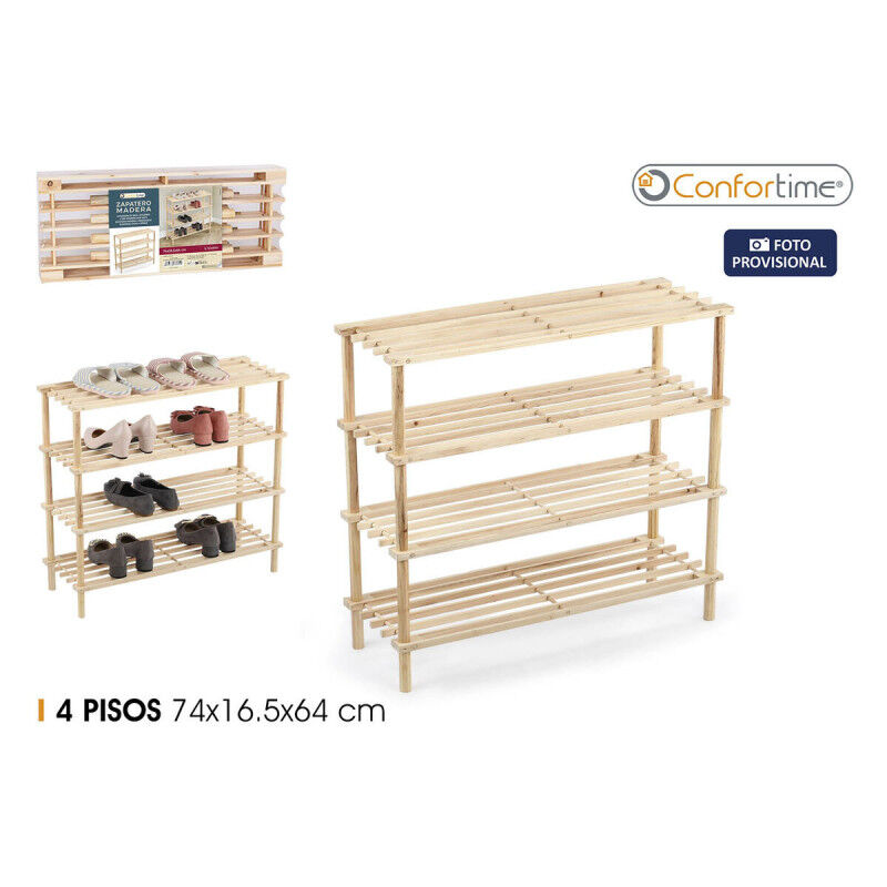 Banc à chaussures Confortime 74 x 26,5 x 64 cm (4 Unités)