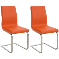 Lot de 2 chaises de salle à manger Belfort orange