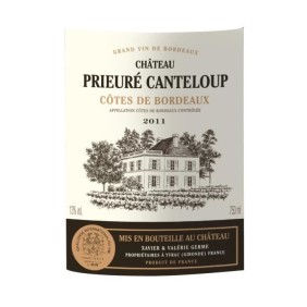 Château Prieuré Canteloup 2011 Côtes de Bordeaux - Vin rouge de Bordeaux