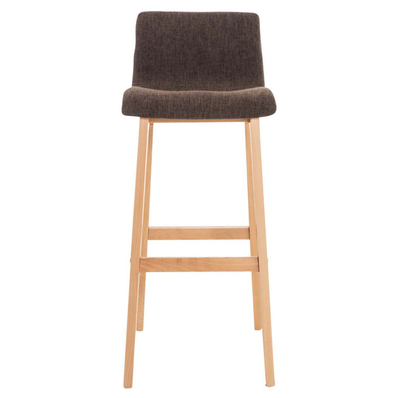 Lot de 2 tabourets de bar Hoover tissu Natura marron